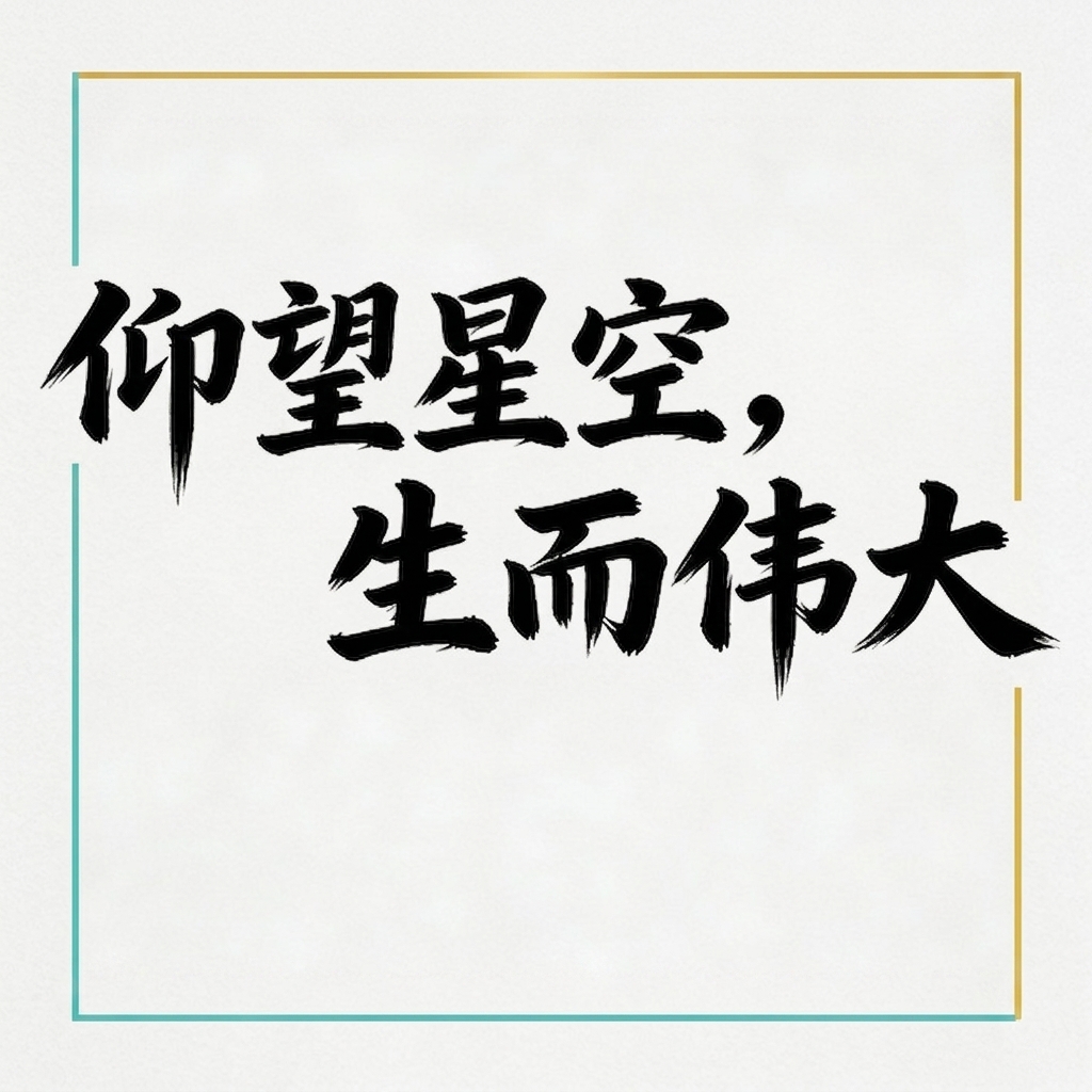 仰望星空，生而伟大